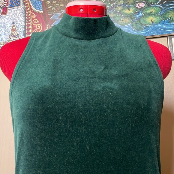 GAP velour green mock neck body suit Medium Petite - Picture 2 of 6
